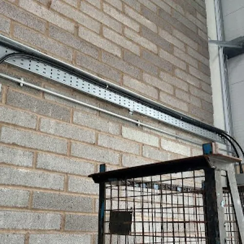 Steel cable tray and trunking, commercial containment an Edgbaston electrician installs in offices