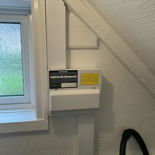 Consumer unit fitted under the stairs, a common upgrade by our electrician in Moseley in period homes
