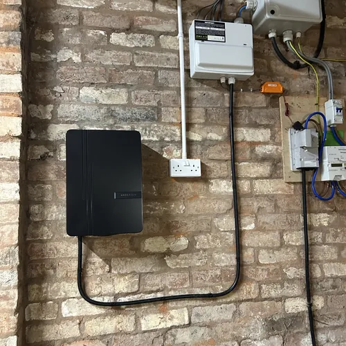 Untethered EV charger installed with a separate isolator and meter