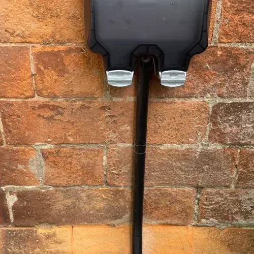 Weatherproof outdoor connection box, outdoor electrics a Kings Norton electrician installs
