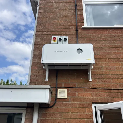 Solar inverter with AC and DC isolators, part of a solar installation by a Northfield electrician